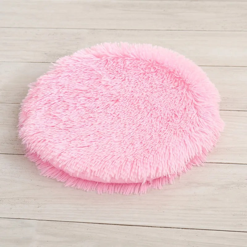 coussin à chat rose