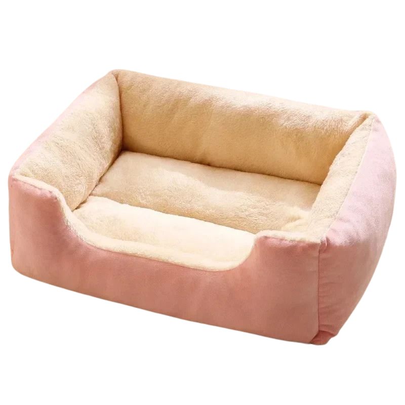 coussin à chat rose