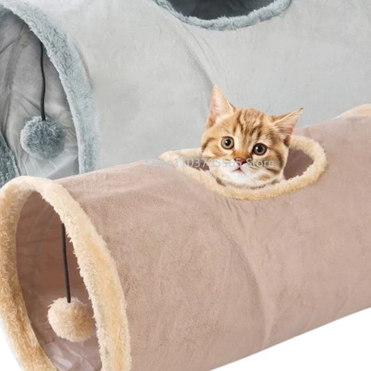 tunnel pour chat en action